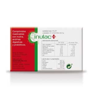 Inulac Plus tablets 24 comprimidos de 2 g Soria Natural