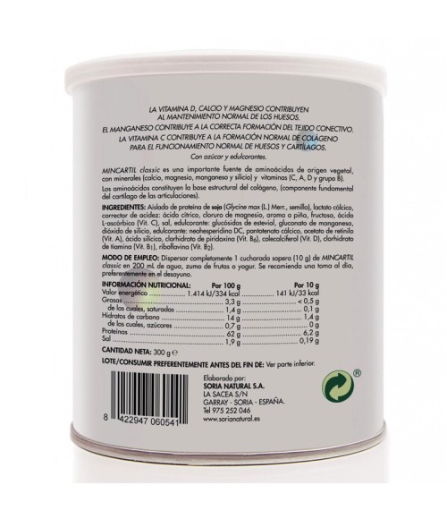 Mincartil Classic Bote 300 gr. Soria Natural