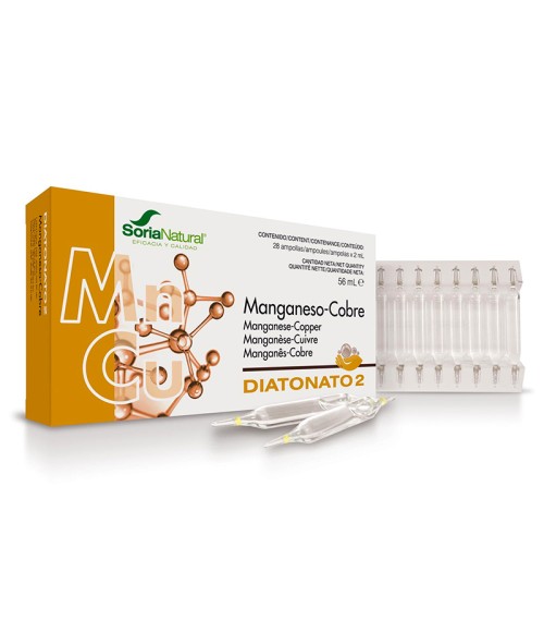 Diatonato 2 - Manganeso - Cobre 28 ampollas Soria Natural