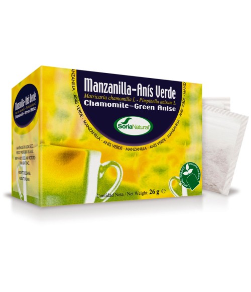 Manzanilla Con Anís Verde Infusión 20 bolsitas Soria Natural
