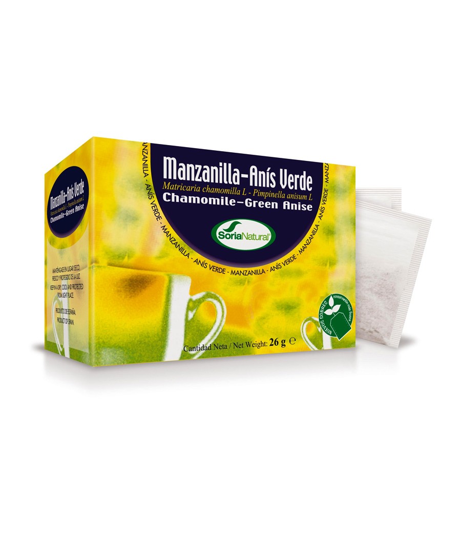 Manzanilla Con Anís Verde Infusión 20 bolsitas Soria Natural