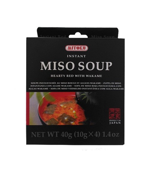 Sopa de Miso Instant Rojo con Wakame 40 gr. MITOKU
