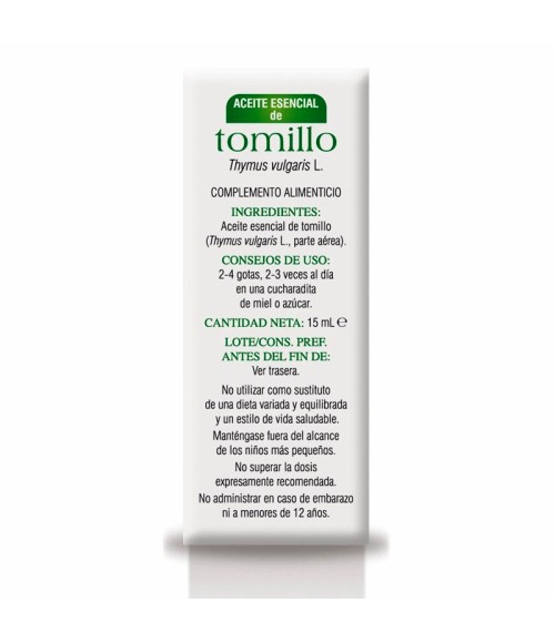 Aceite Esencial Tomillo 15 ml. Soria Natural