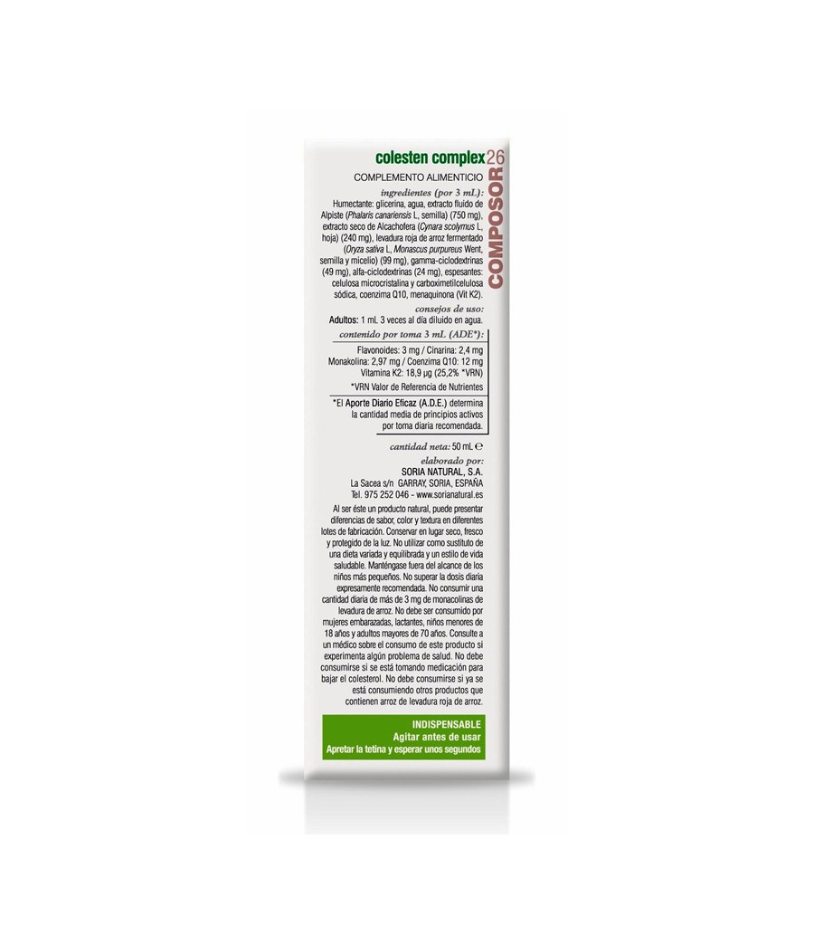 Composor 26 Colestén Complex 50 ml. Soria Natural