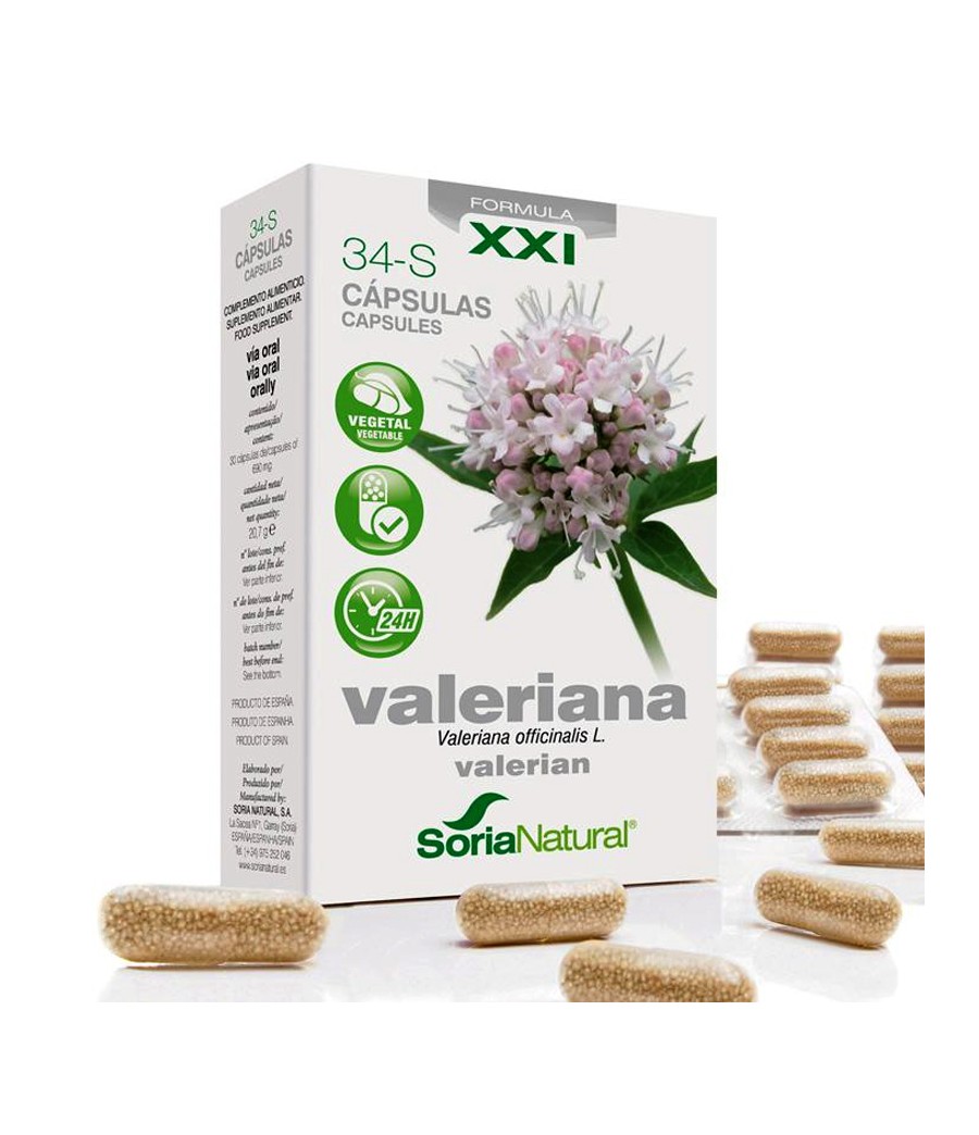 34-S Valeriana 30 cápsulas Soria Natural