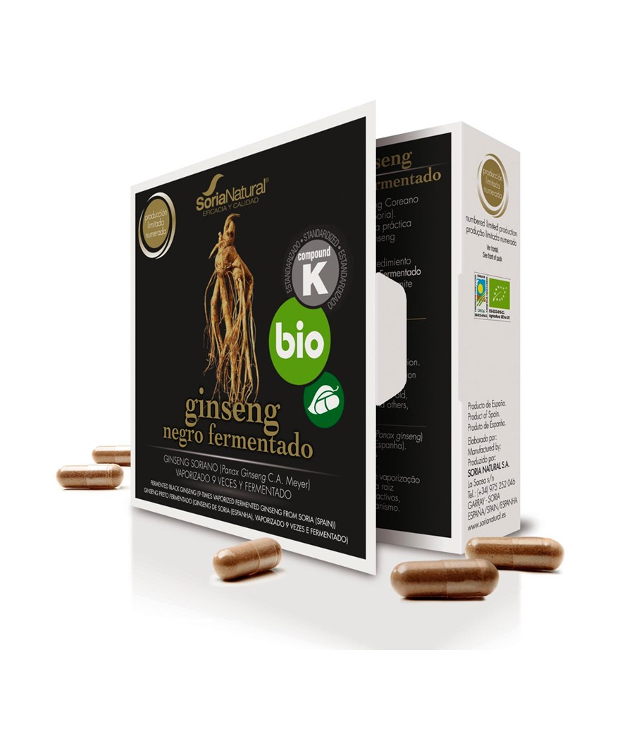 Ginseng negro fermentado 24 cap. Soria Natural
