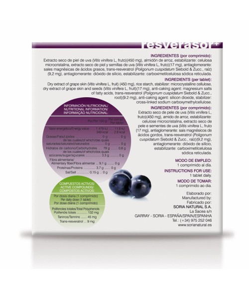 Resverasor Plus 28 comp. Soria Natural