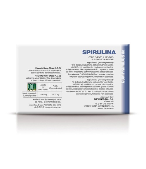 Spirulina 60 comp. Soria Natural