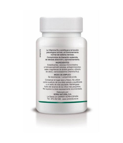 Vitamina B12 Liberación Sostenida 200 comp. Soria Natural