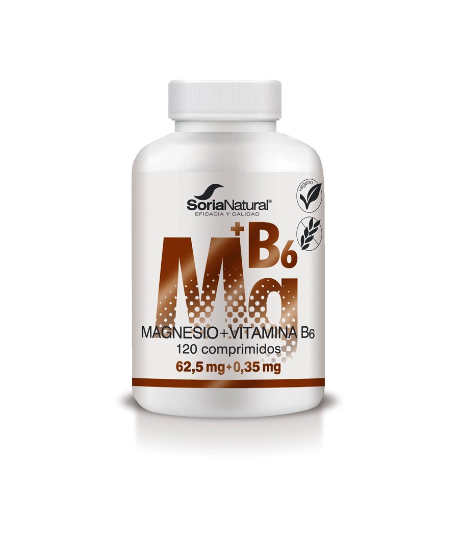 Magnesio + Vitamina B6 Liberación Sostenida 120 comp. Soria Natural