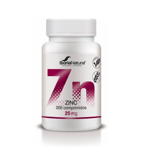 Zinc Liberación Sostenida 200 comp. Soria Natural