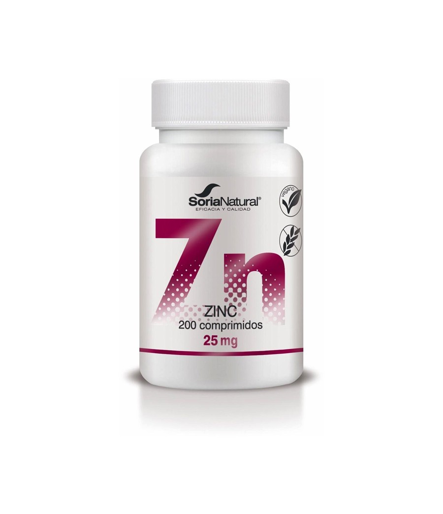Zinc Liberación Sostenida 200 comp. Soria Natural