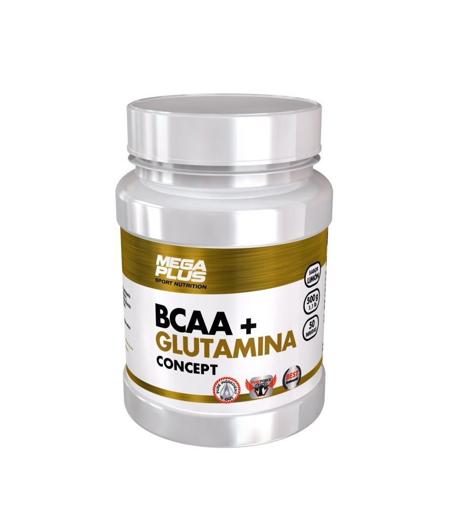 BCAA + Glutamina Concept 500 g Limón - Megaplus
