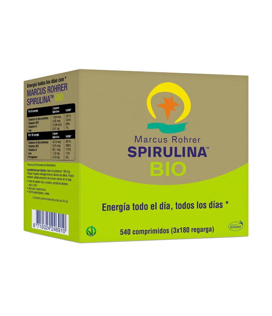 Espirulina BIO Recarga 540 comprimidos - Marcus Rohrer
