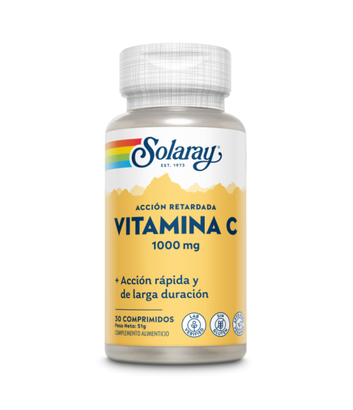 Vitamina C 1000 mg Acción Retardada 30 comp. - Solaray