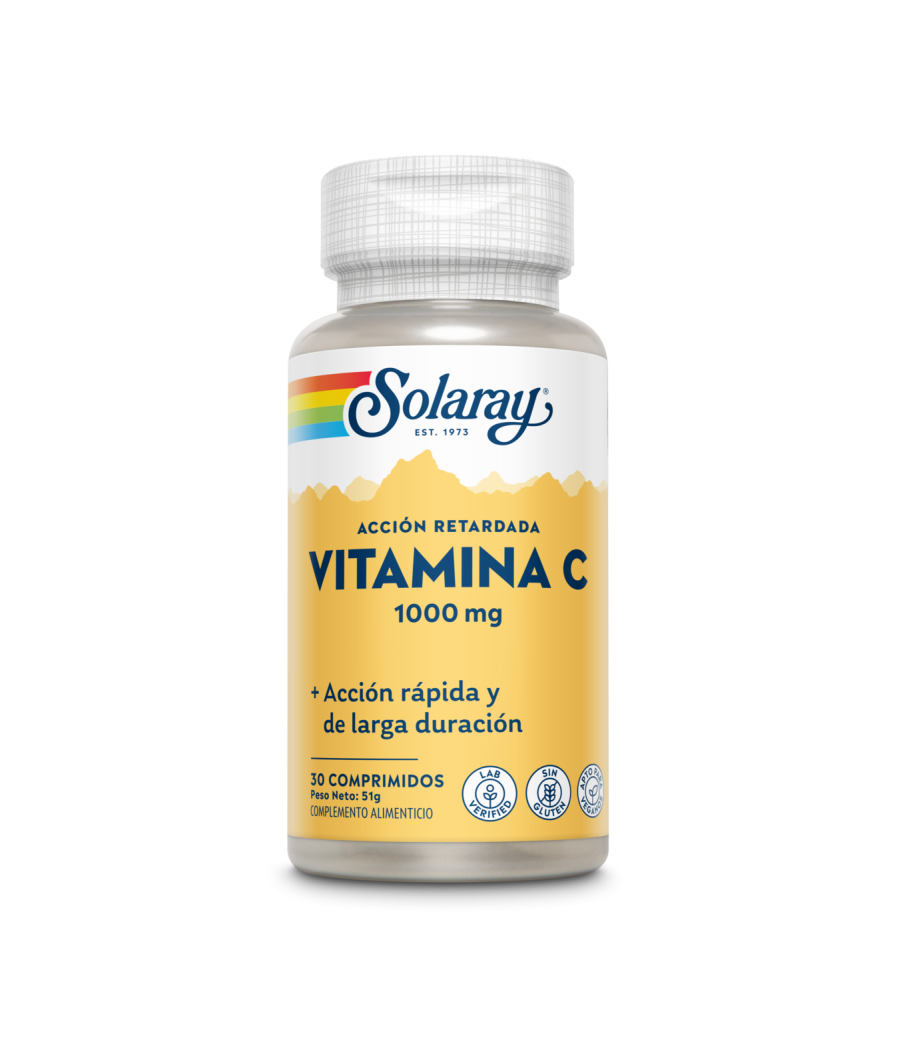 Vitamina C 1000 mg Acción Retardada 30 comp. - Solaray
