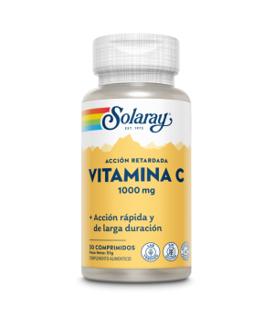 Vitamina C 1000 mg Acción Retardada 30 comp. - Solaray