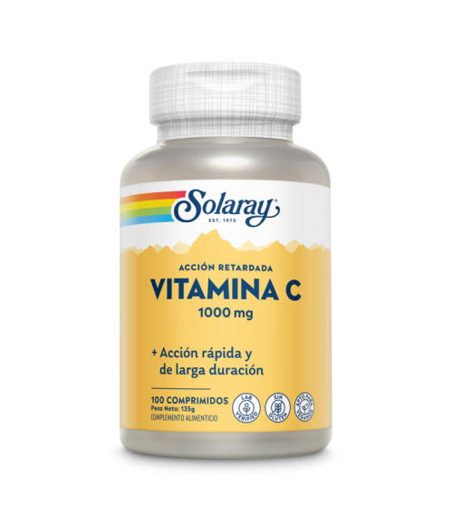 Vitamina C 1000 mg Acción Retardada 100 comp. - Solaray