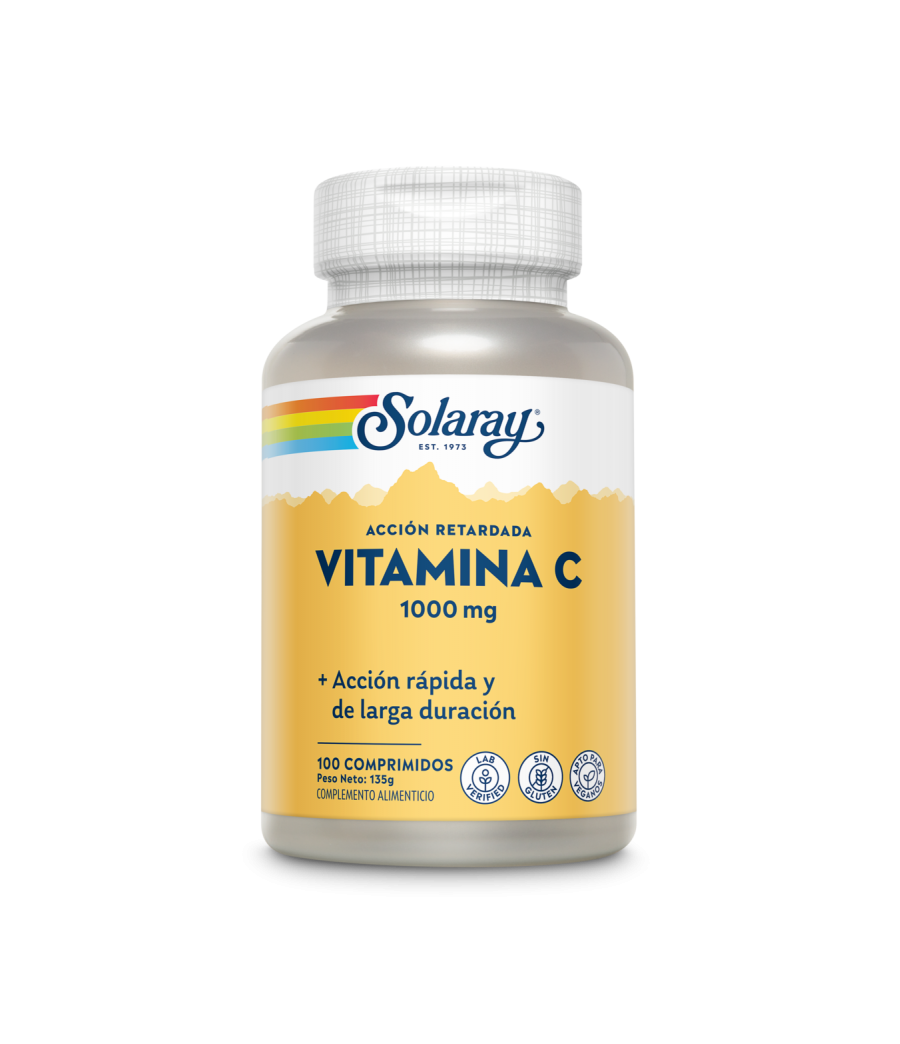 Vitamina C 1000 mg Acción Retardada 100 comp. - Solaray