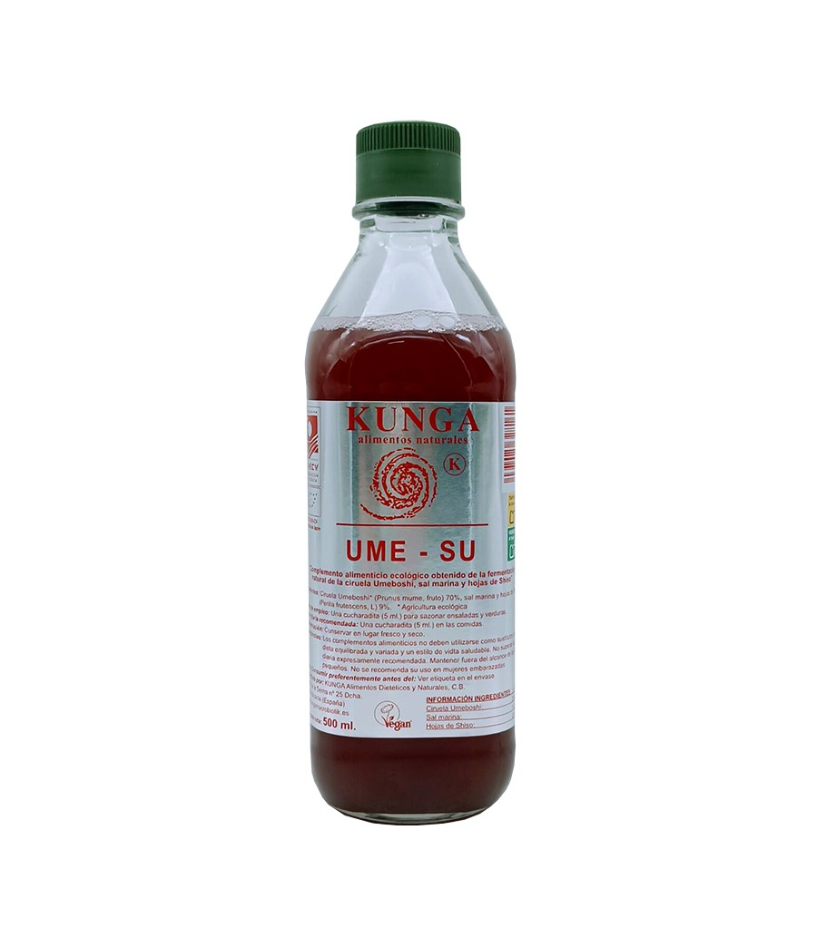 UME-SU (Vinagre de ciruela Umeboshi) Orgánico 500 ml. - Kunga