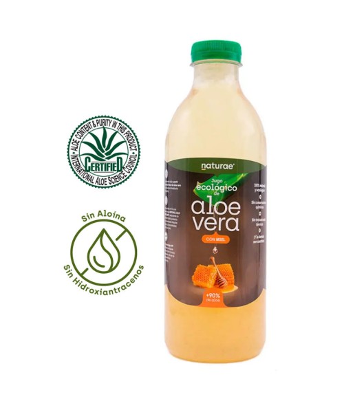 Jugo orgánico de aloe vera con pulpa y miel 1.000 ml - Naturae ES-ECO-016-CL