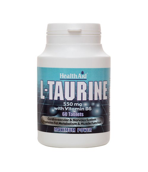 L-Taurina 550 mg y vitamina B6 HealthAid