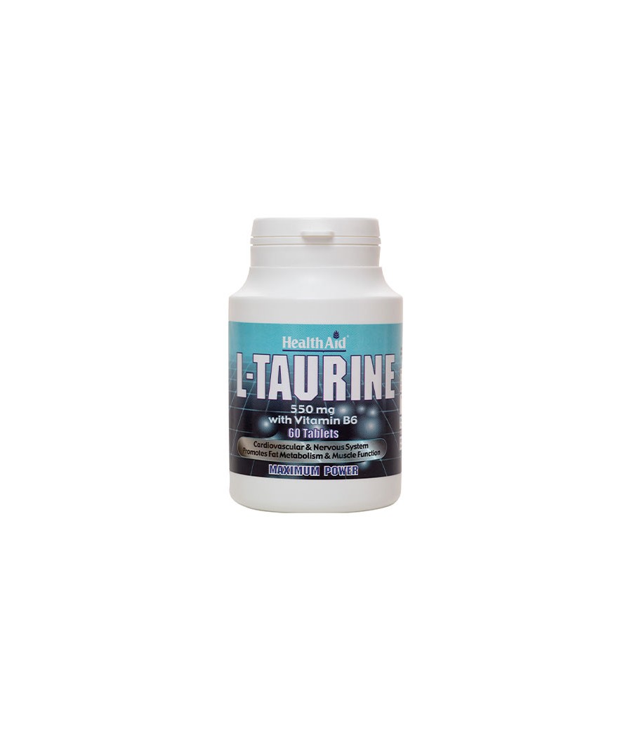 L-Taurina 550 mg y vitamina B6 HealthAid