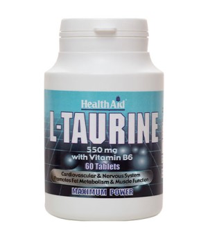 L-Taurina 550 mg y vitamina B6 HealthAid