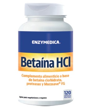 Betaína HCI 120 cáps. vegetales - Enzymedica