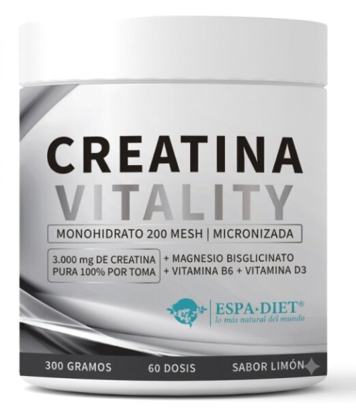 Creatina Vitality Monohidrato, Magnesio Bisglicinato, Vitaminas B6 y D3 - Espadiet