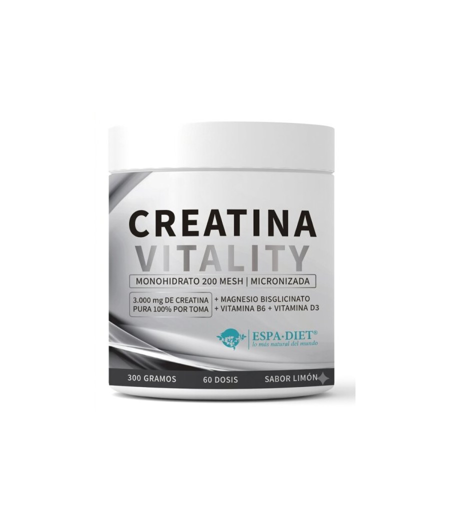 Creatina Vitality Monohidrato, Magnesio Bisglicinato, Vitaminas B6 y D3 - Espadiet