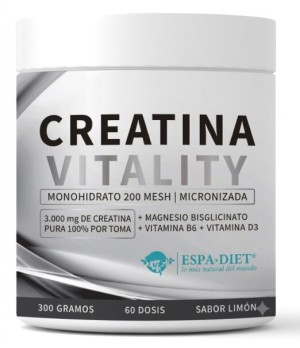 Creatina Vitality Monohidrato, Magnesio Bisglicinato, Vitaminas B6 y D3 - Espadiet