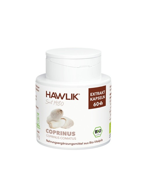 Coprinus (Coprinus comatus). Extracto puro BIO 60 cáps. vegetales - Hawlik