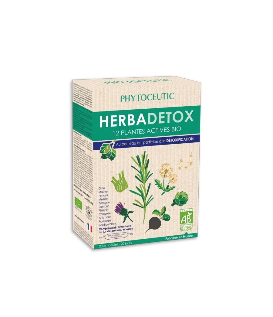 Herbadetox BIO 20 ampollas - Laboratoires Phytoceutic