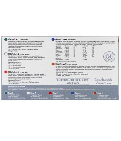 Hepur Plus Detox Cuidado Intensivo de Hígado en 5 Fases 90 cap.