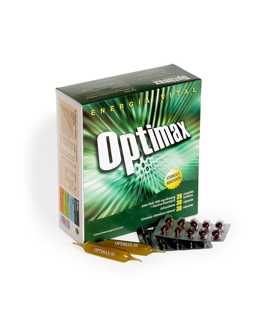 Optimax-90 (Jalea + Ginsen + vitamina E+Taurina) Plantis