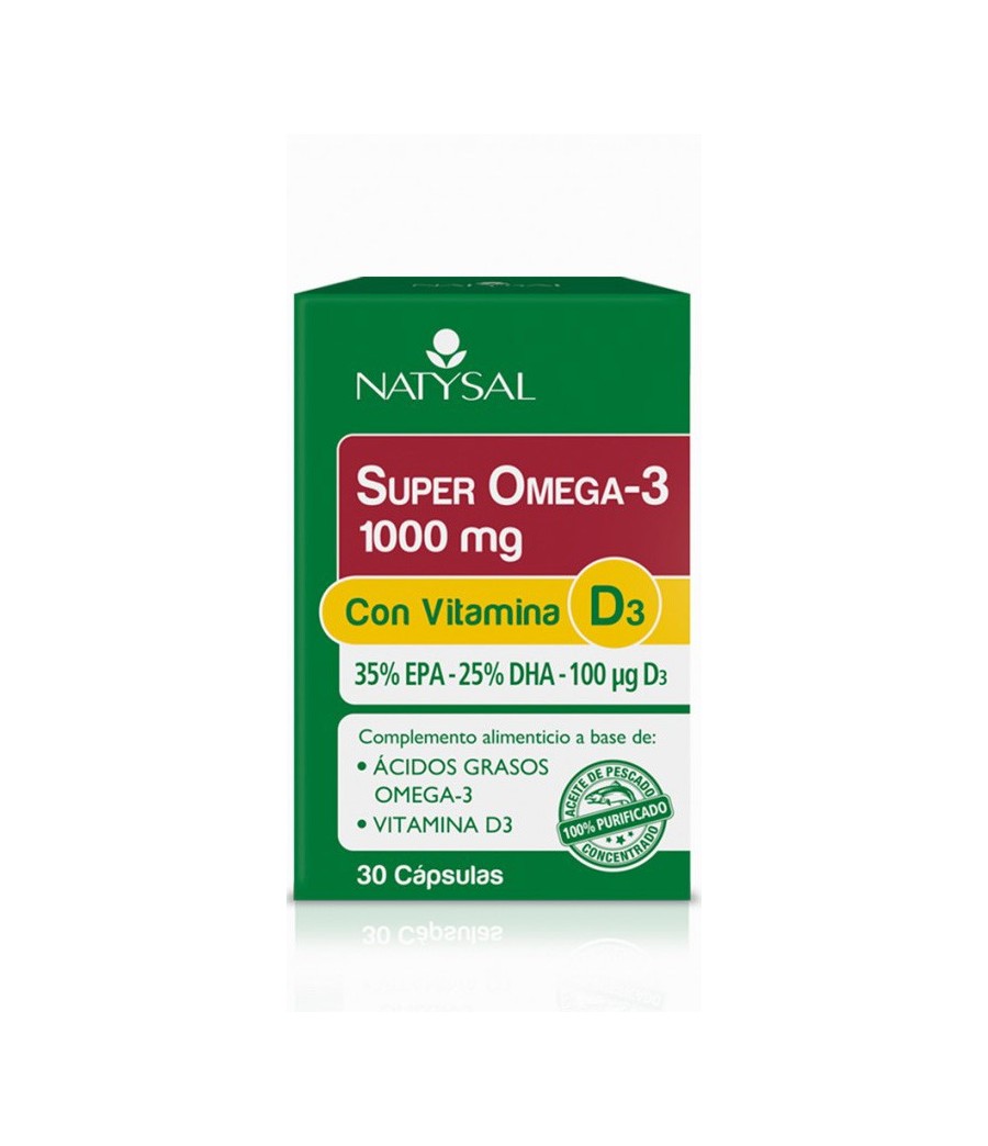 Super Omega-3 con Vitamina D3 30 cap. Natysal
