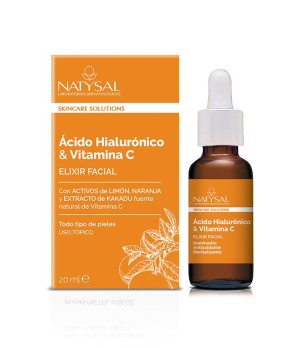 Ácido Hialurónico y Vitamina C Elixir Facial 20 ml. Natysal