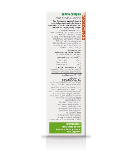 Composor 08 Echina Complex 50 ml. Soria Natural